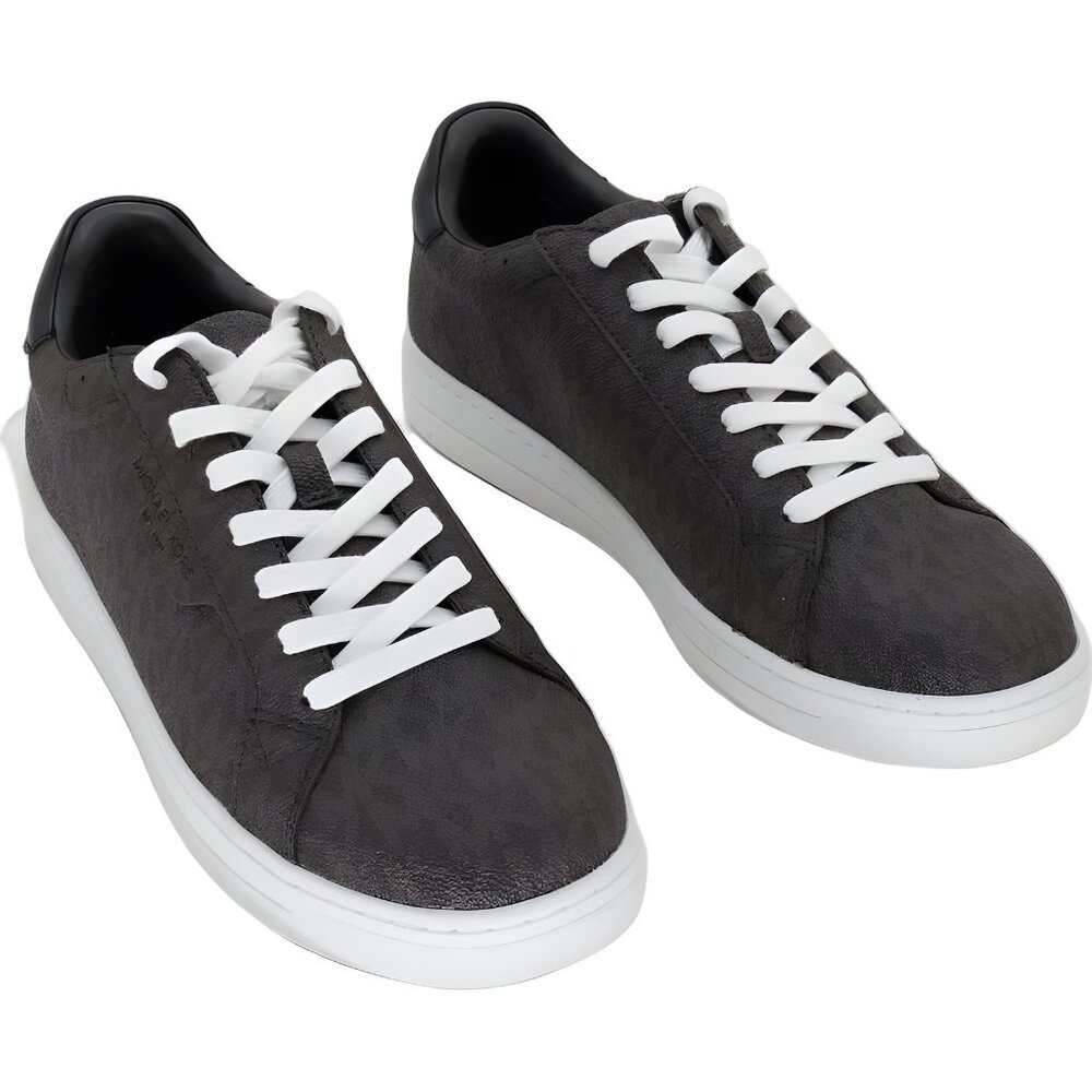 Michael Kors Keating Logo Lace-Up Men's Sneakers Gray Monogram Casual US 7.5 - Picture 4 of 6
